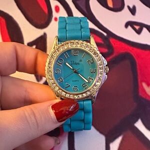 Vivani Women's Turquoise Watch with Silver Details